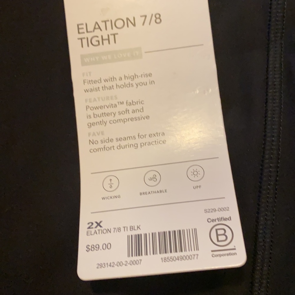 Athleta Elation 7/8 Tight // Black #293142 - Picture 9 of 16